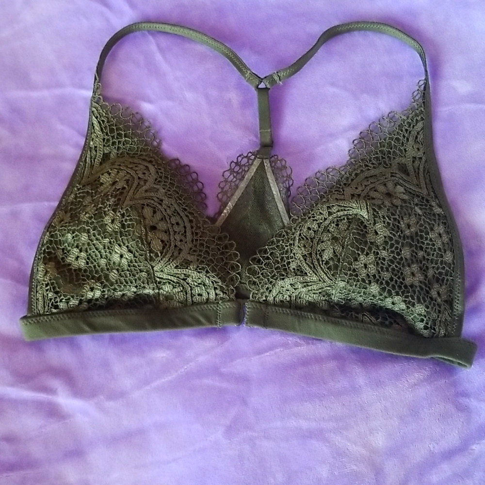 Olive Green Small Body by Victoria Racerback Bra
